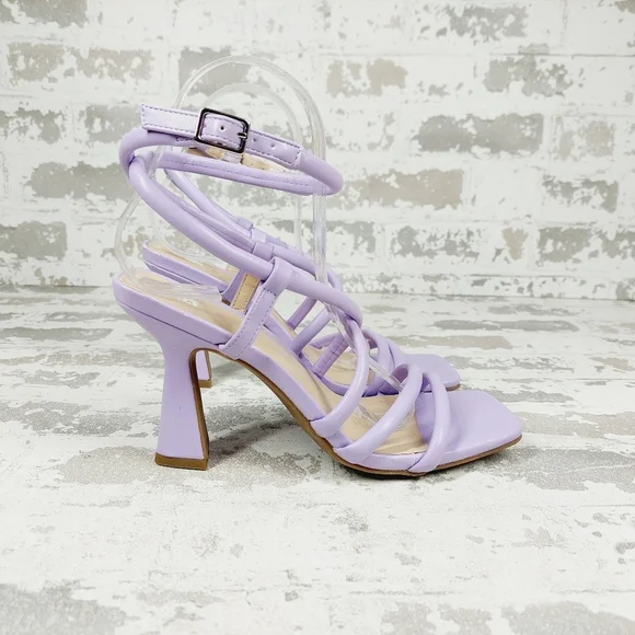 NEW BP. Ashlyn Square Toe Strappy Sandals In Purple I151 - Picture 5 of 13